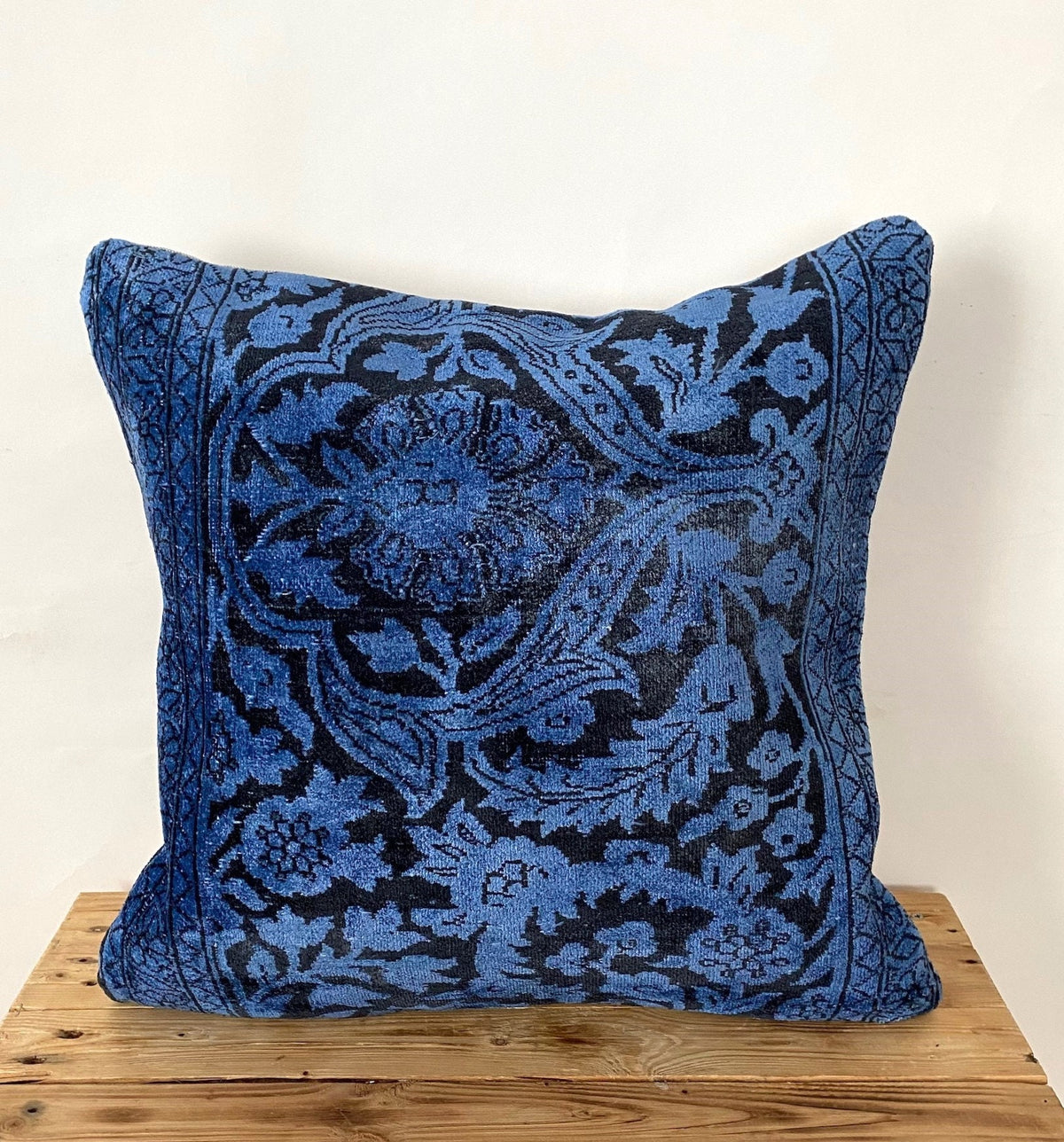 Sarina - Navy Blue Bamboo Silk Pillow Cover