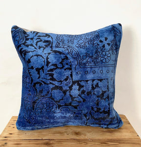 Shay - Navy Blue Bamboo Silk Pillow Cover