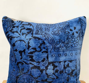 Shay - Navy Blue Bamboo Silk Pillow Cover