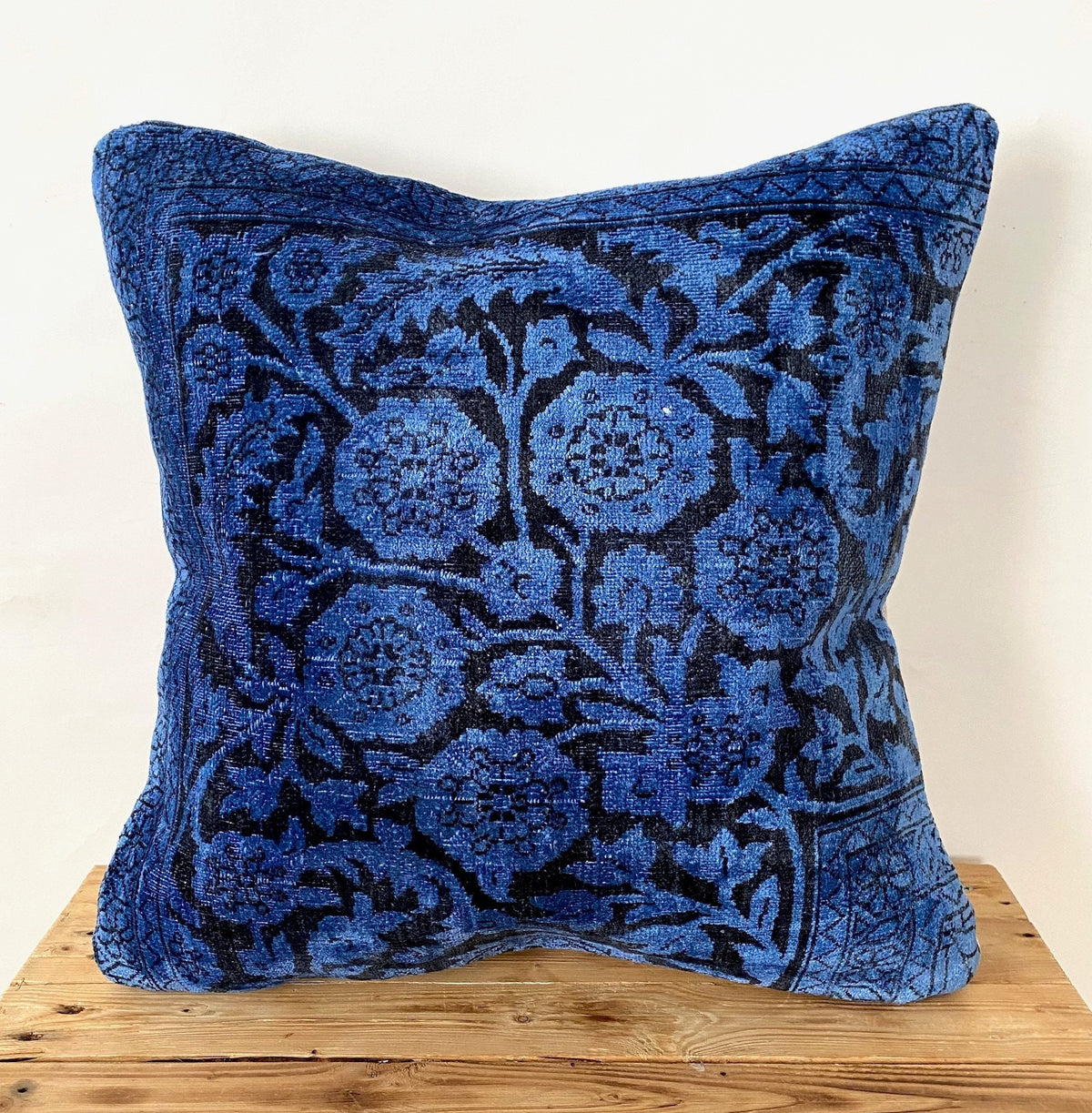 Shyla - Navy Blue Bamboo Silk Pillow Cover