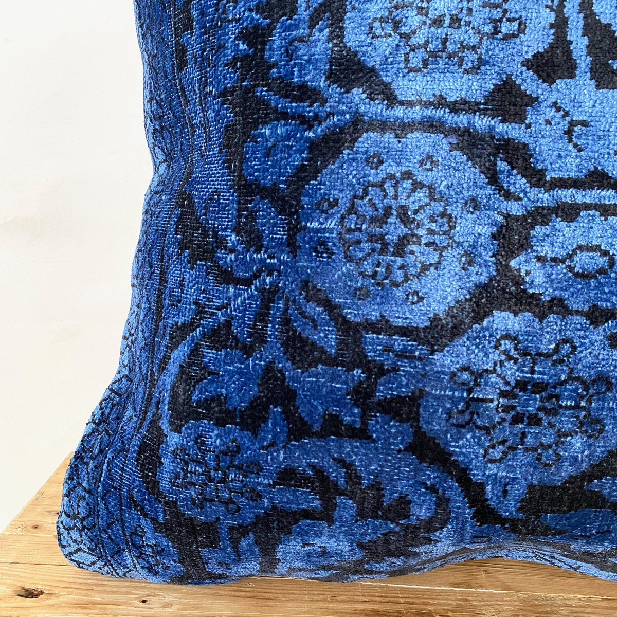 Shyla - Navy Blue Bamboo Silk Pillow Cover