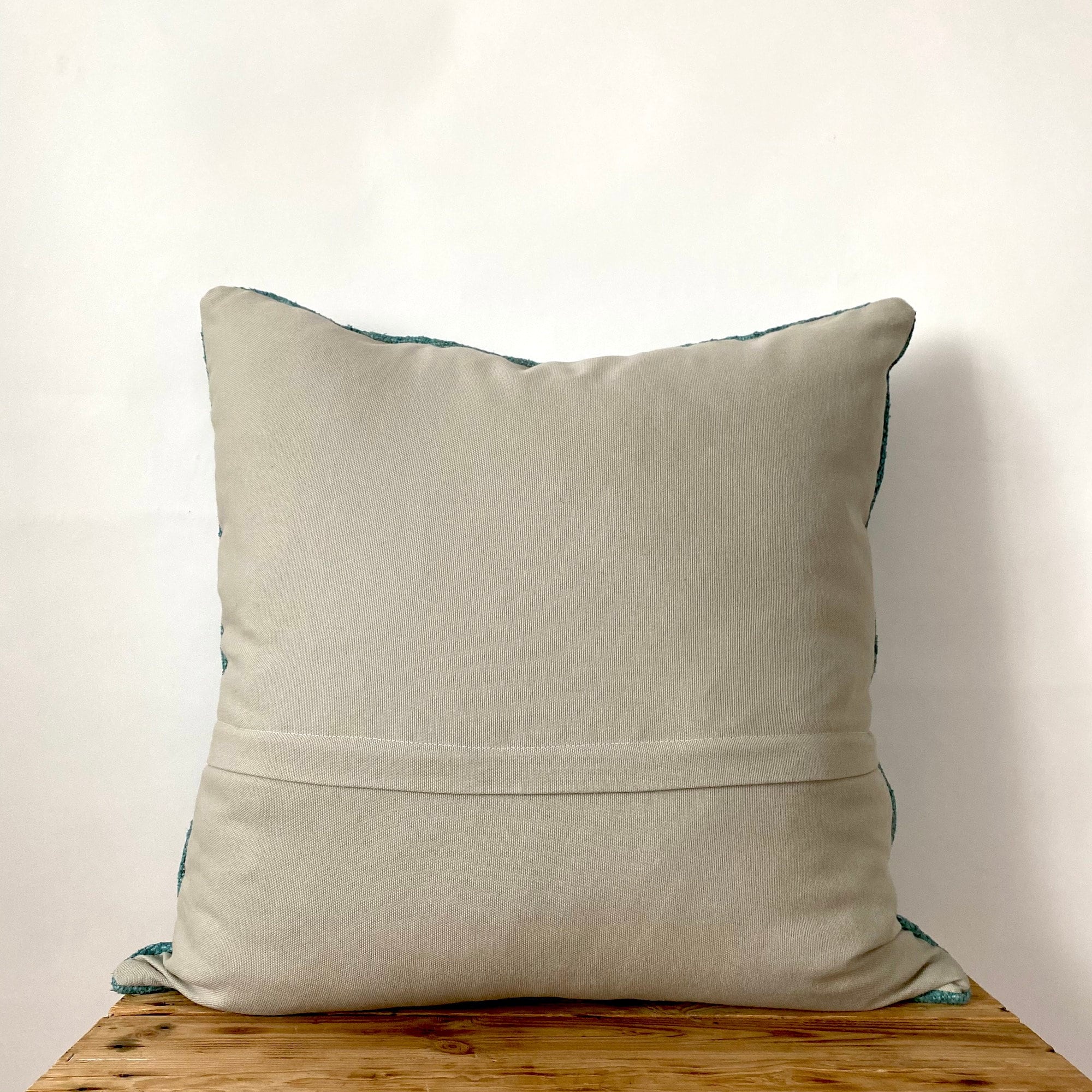 Cressie - Turquoise Hemp Pillow Cover