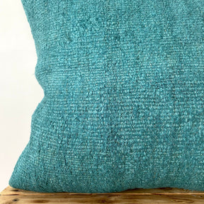 Cressie - Turquoise Hemp Pillow Cover