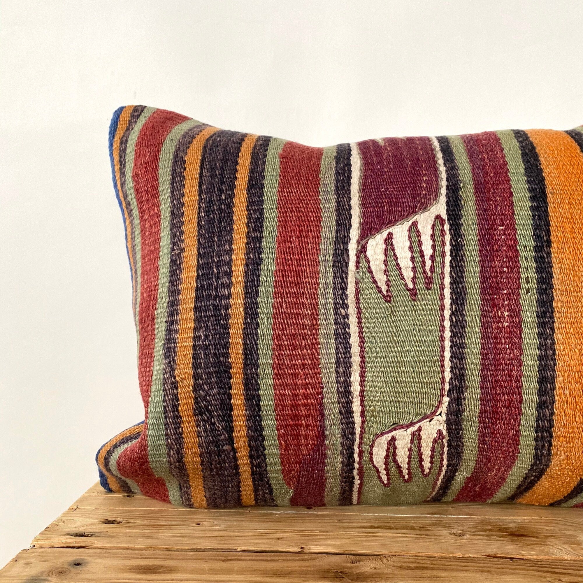 Leva - Multi Color Kilim Pillow Cover