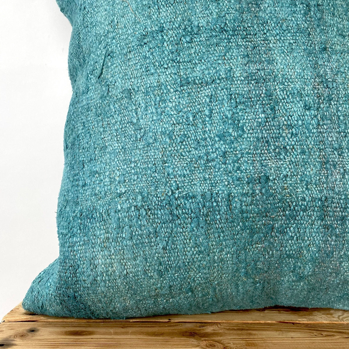 Cyrene - Turquoise Hemp Pillow Cover