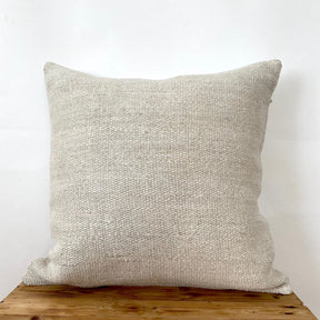 Clarette - White Hemp Pillow Cover