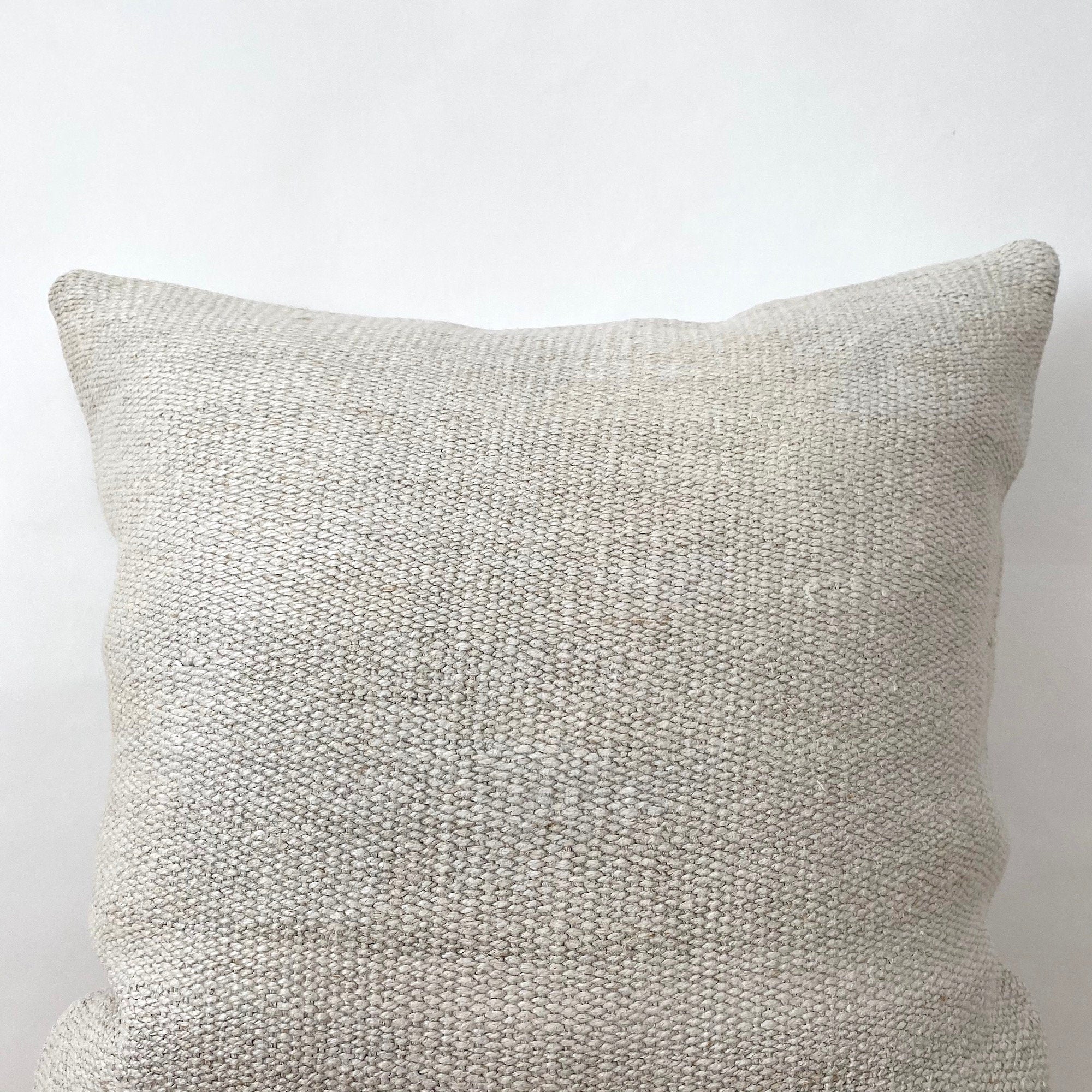 Cyra - White Hemp Pillow Cover