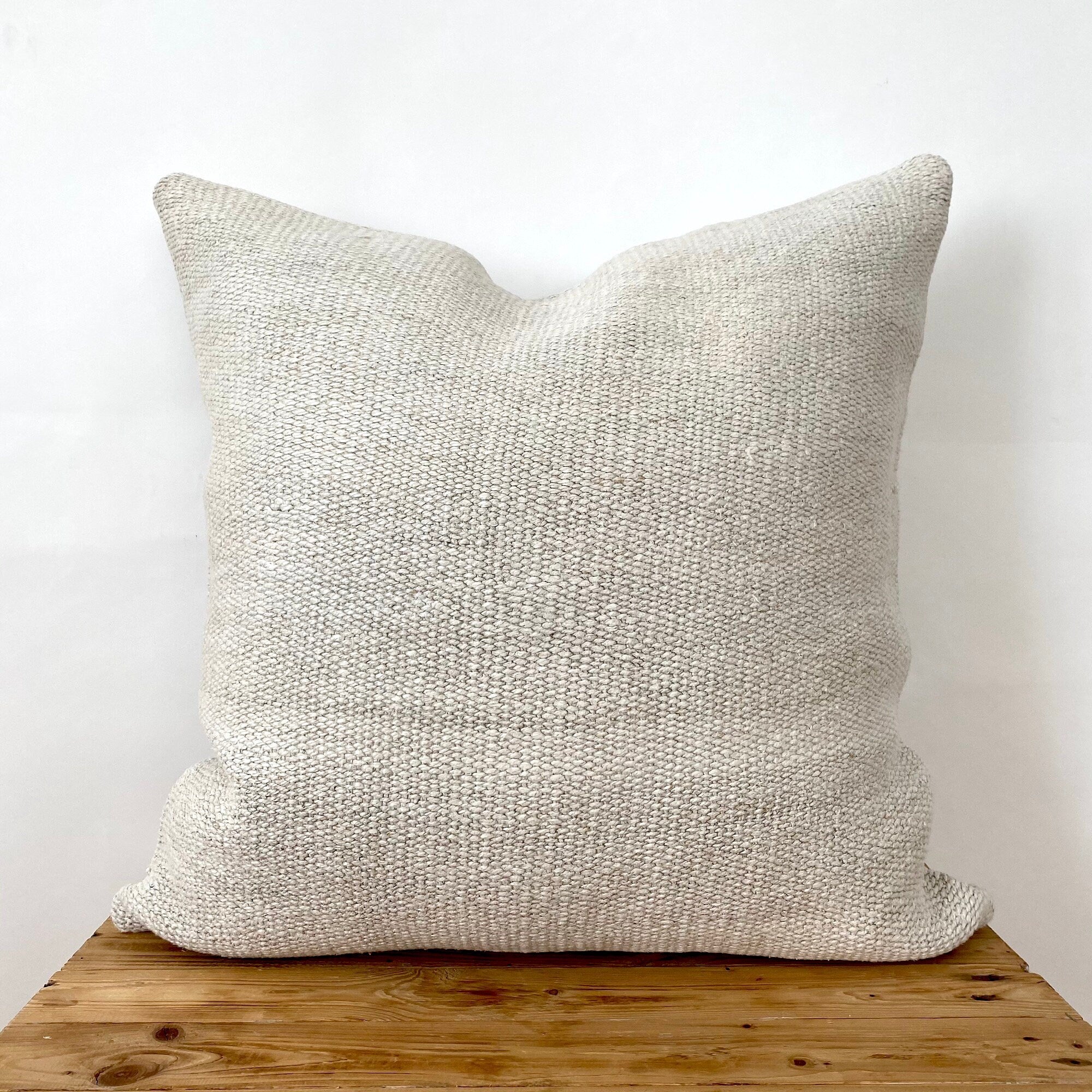 Cyra - White Hemp Pillow Cover