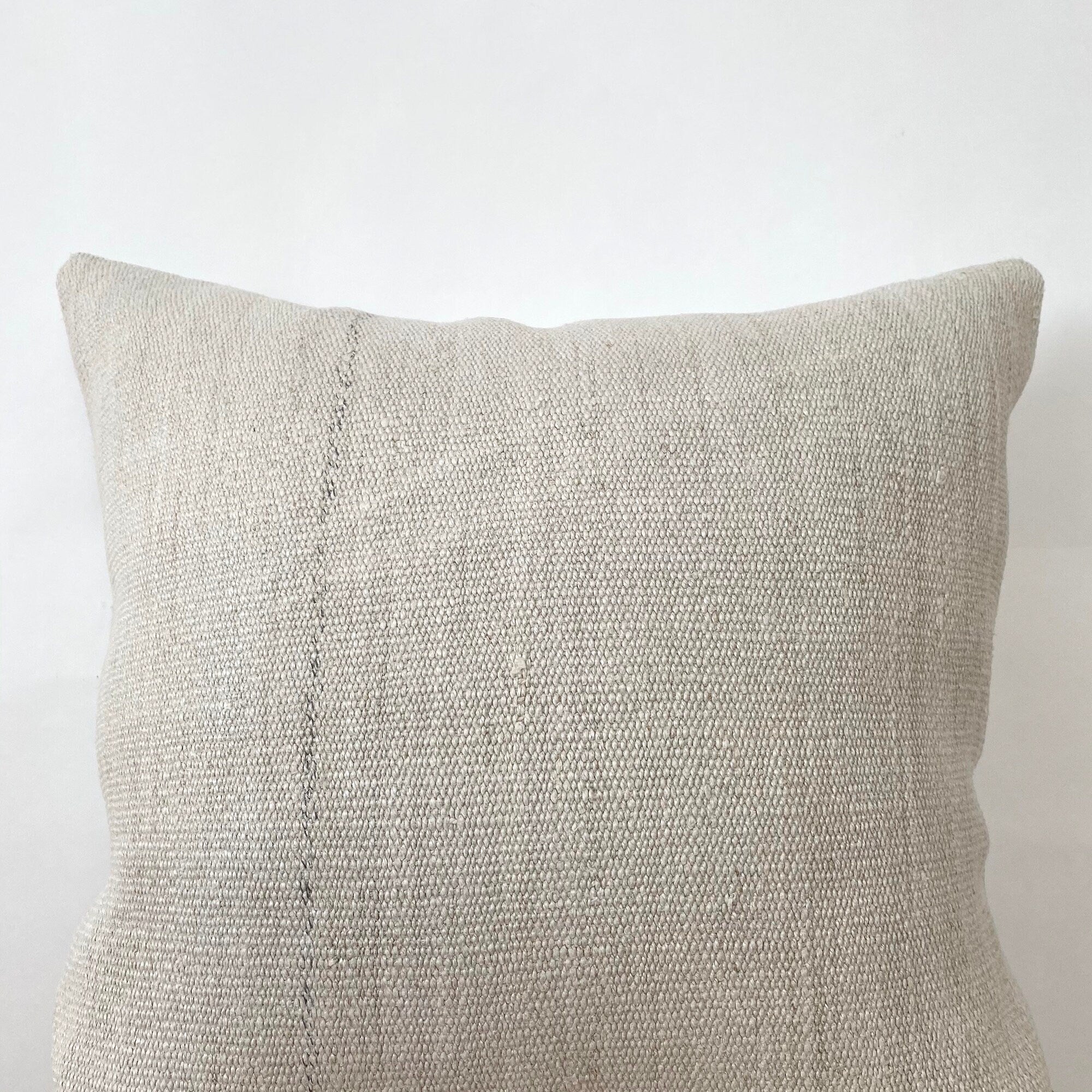 Clemence  - White Hemp Pillow Cover