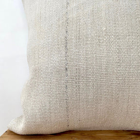 Clemence  - White Hemp Pillow Cover