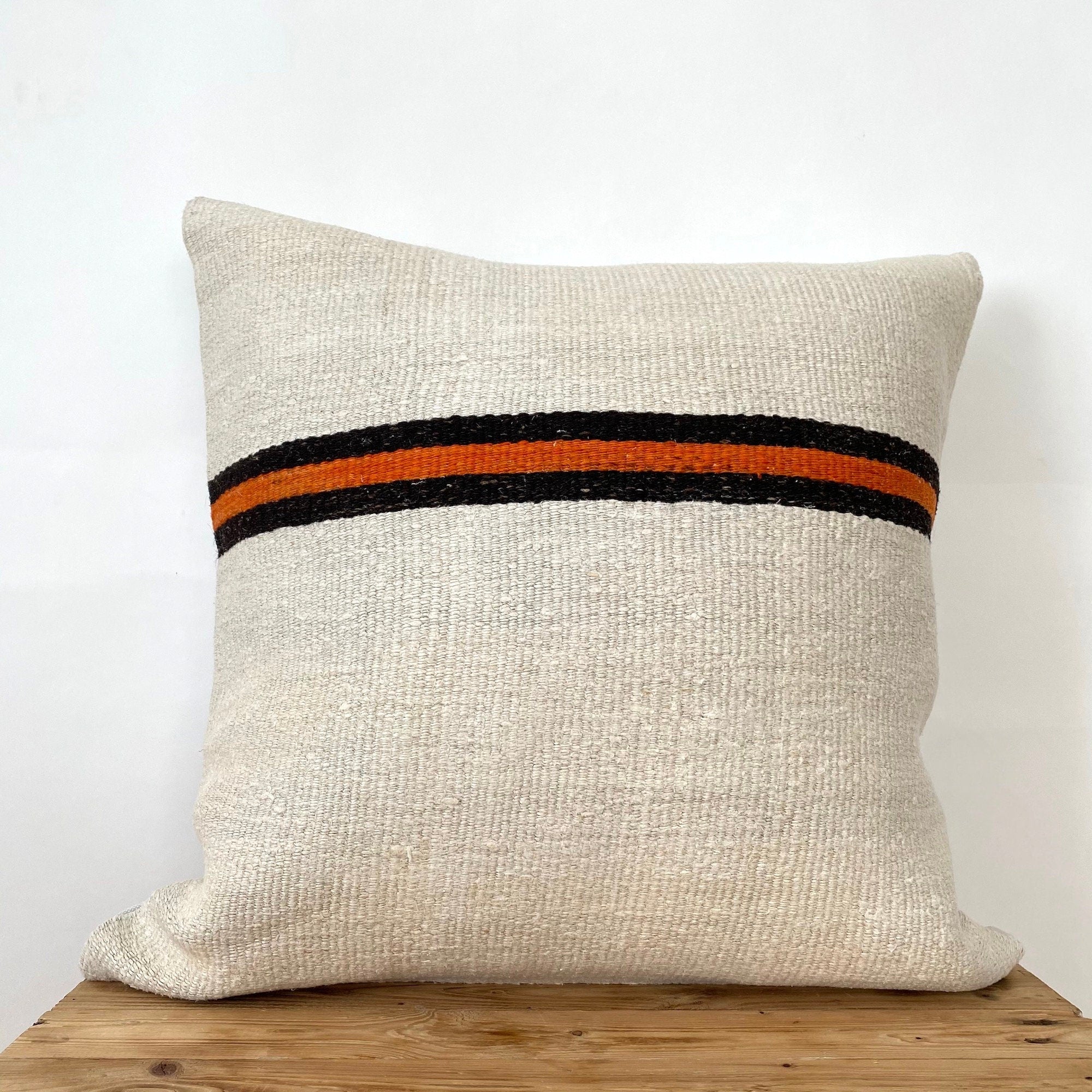 Charis - White Hemp Pillow Cover