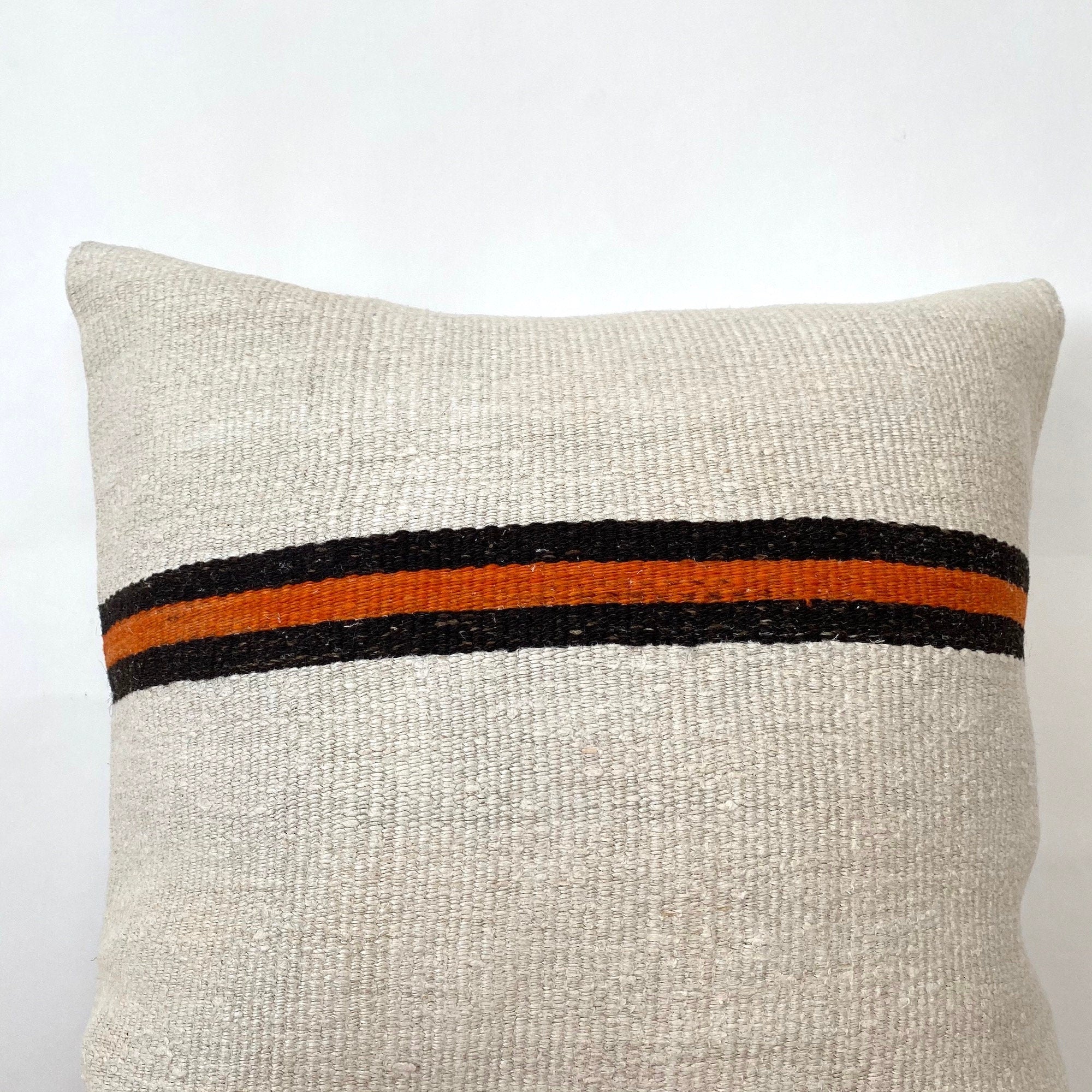 Charis - White Hemp Pillow Cover