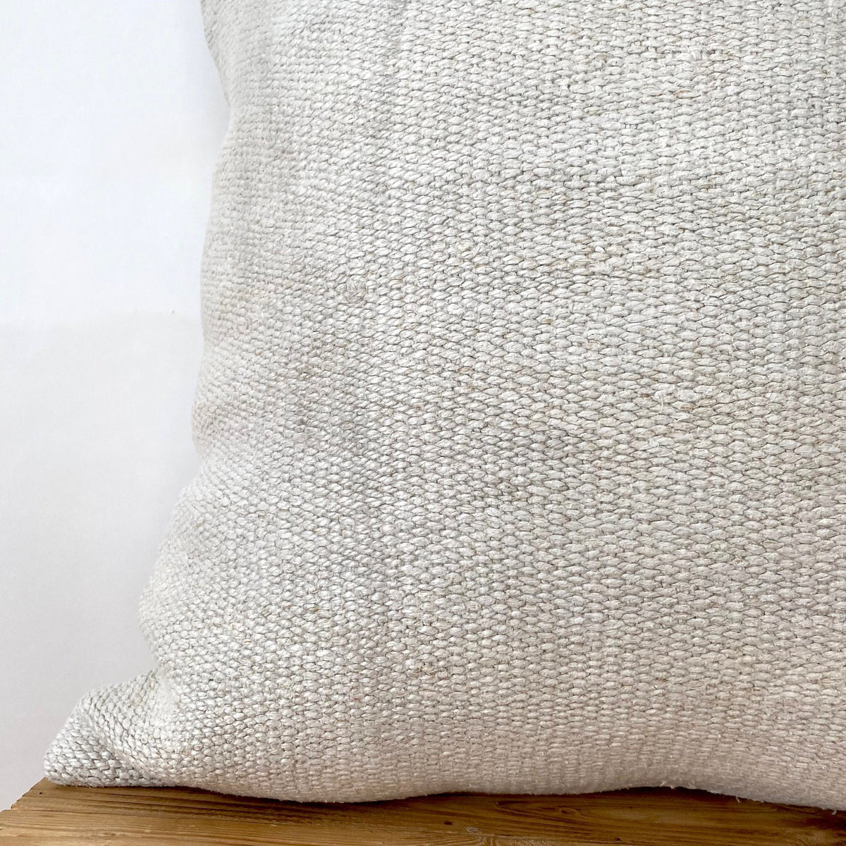 Cerise - White Hemp Pillow Cover