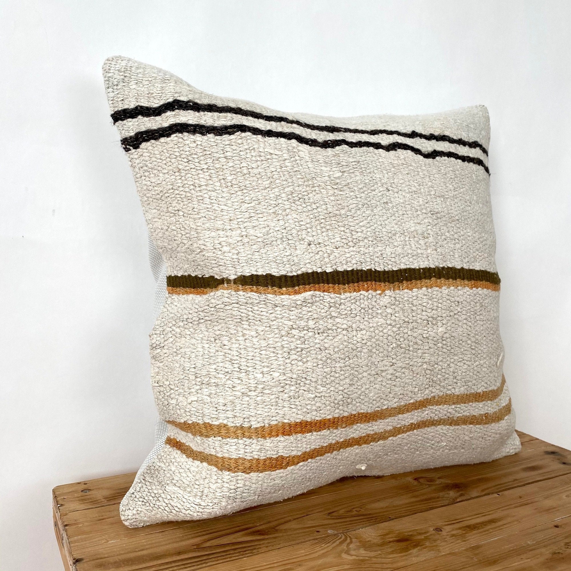 Tabina - White Hemp Pillow Cover