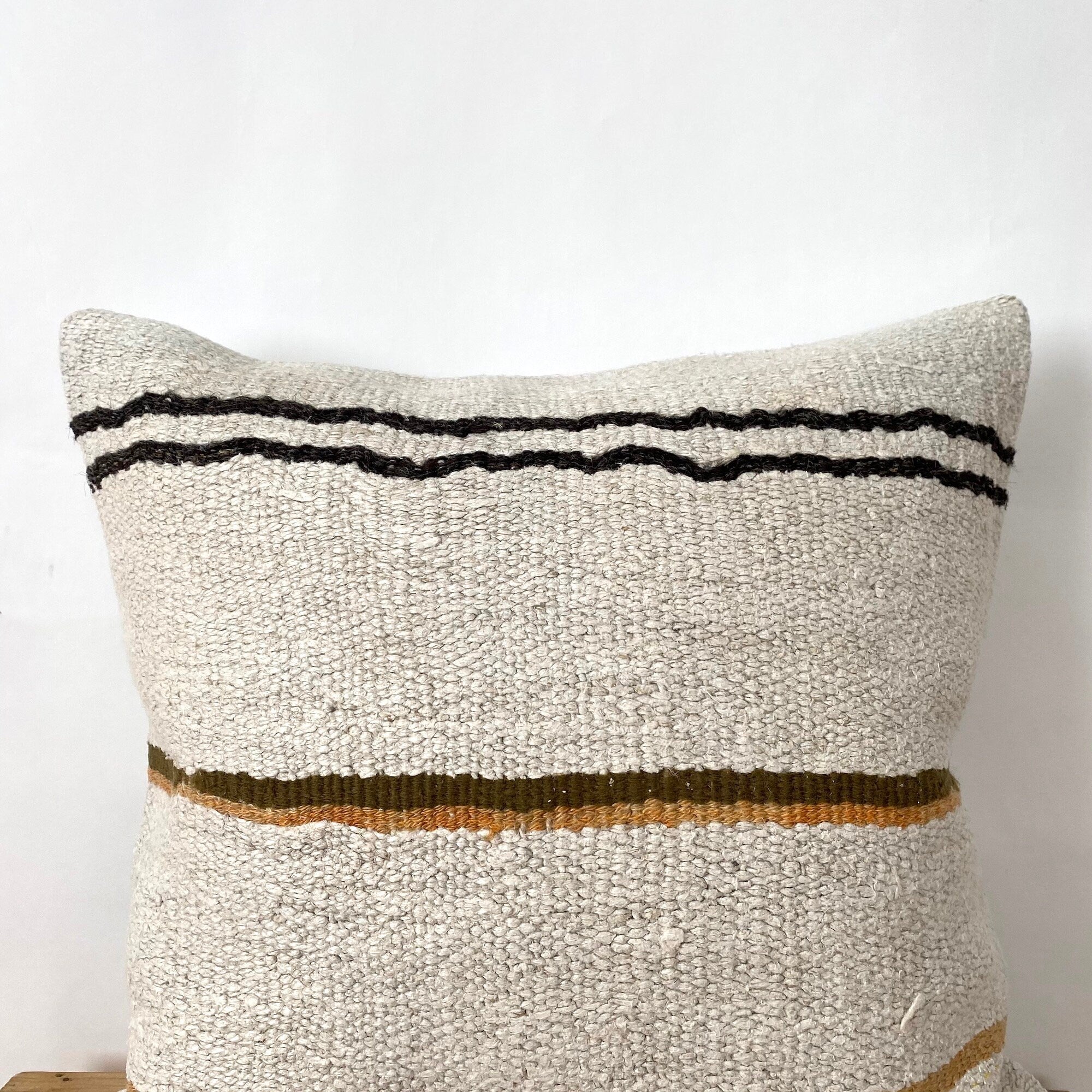 Tabina - White Hemp Pillow Cover