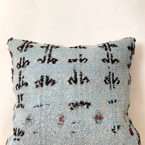 Caledonia - Blue Hemp Pillow Cover