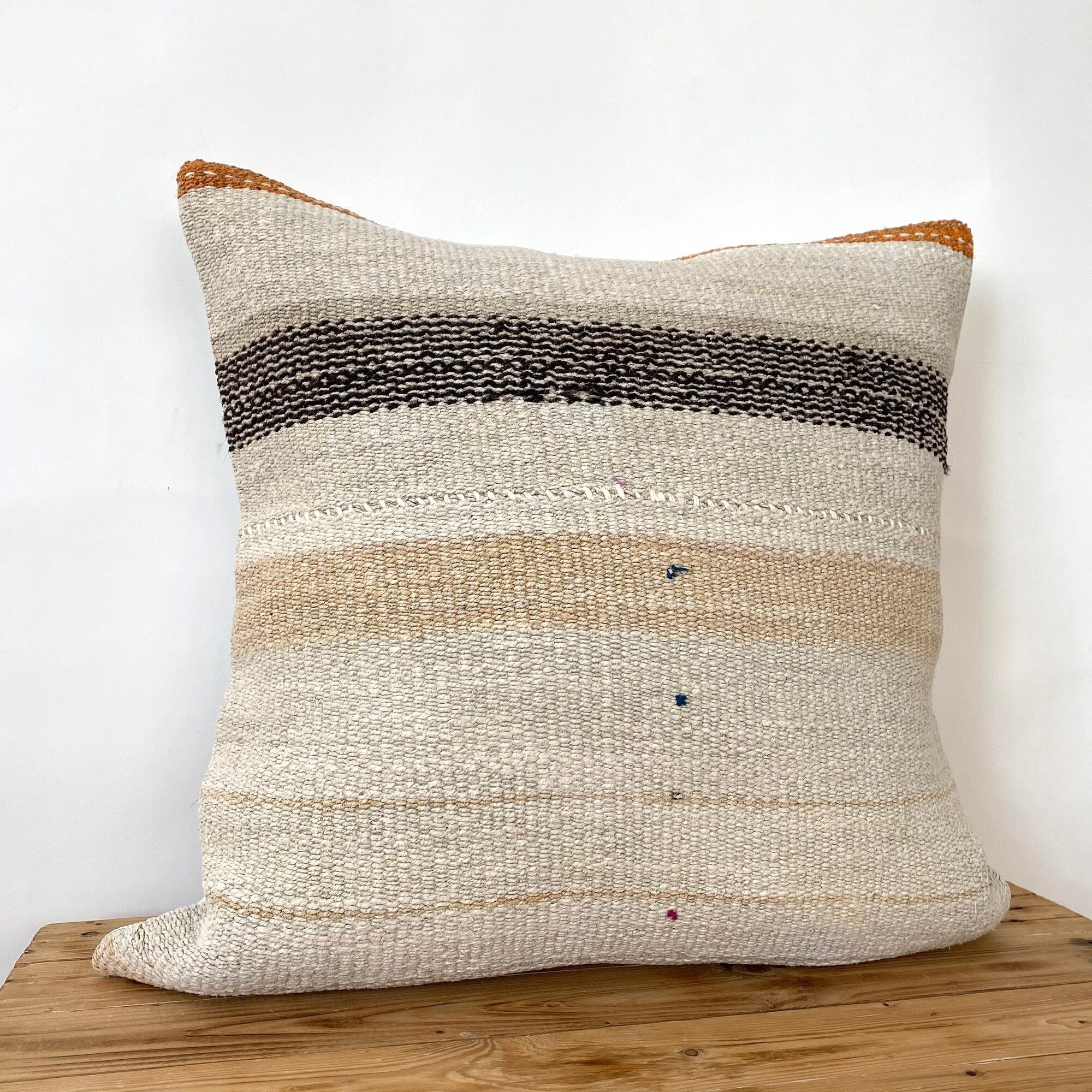 Thalina - White Hemp Pillow Cover