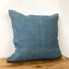 Cyan - Blue Hemp Pillow Cover