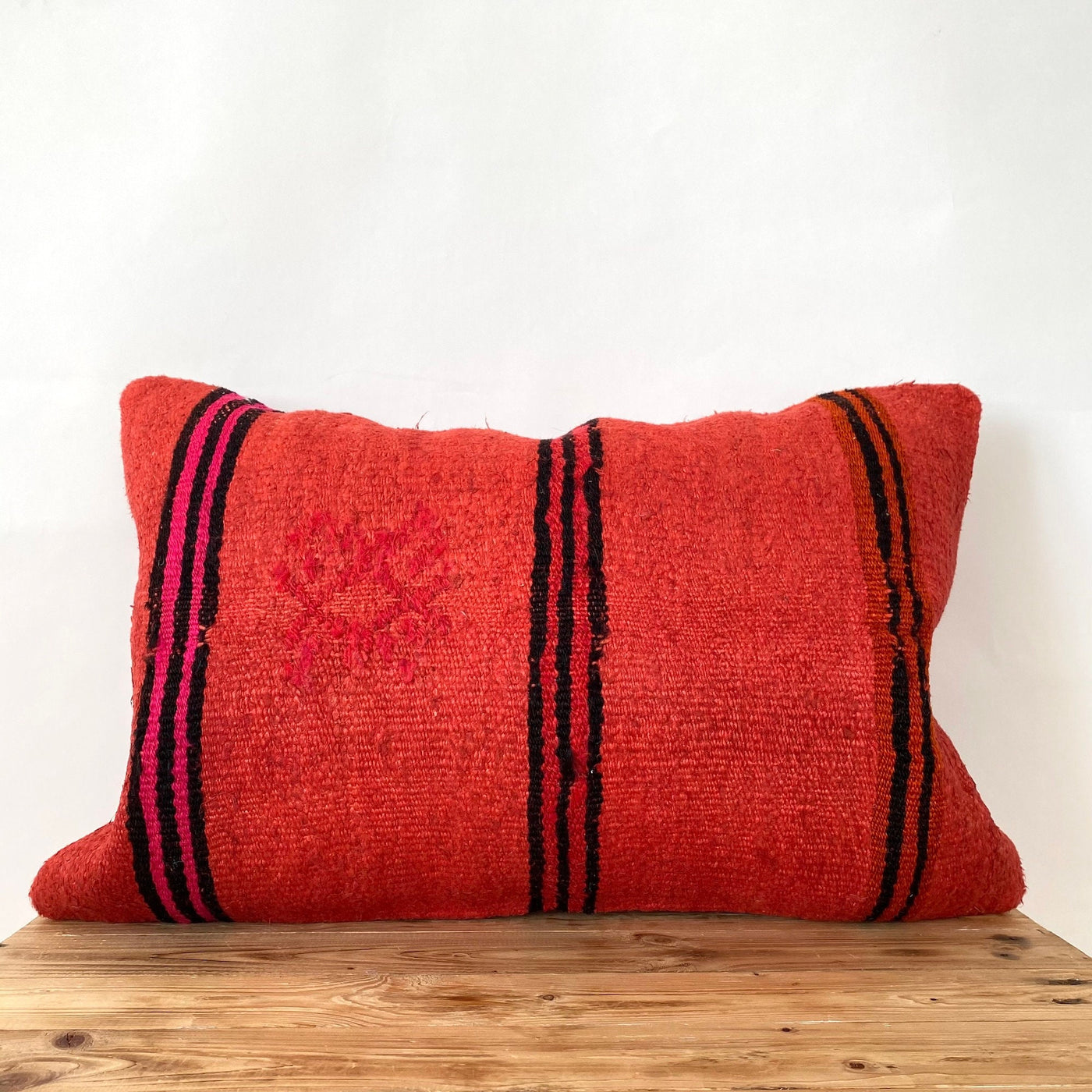 Hadria - Red Hemp Pillow Cover