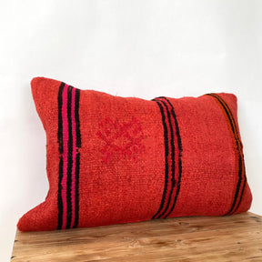 Hadria - Red Hemp Pillow Cover