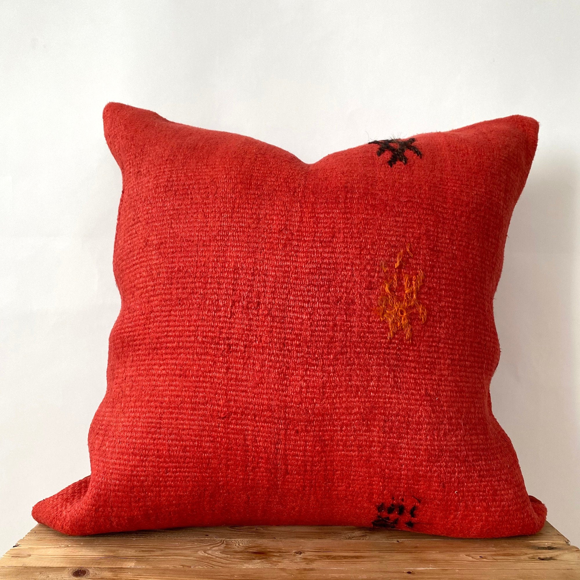 Honora - Red Hemp Pillow Cover