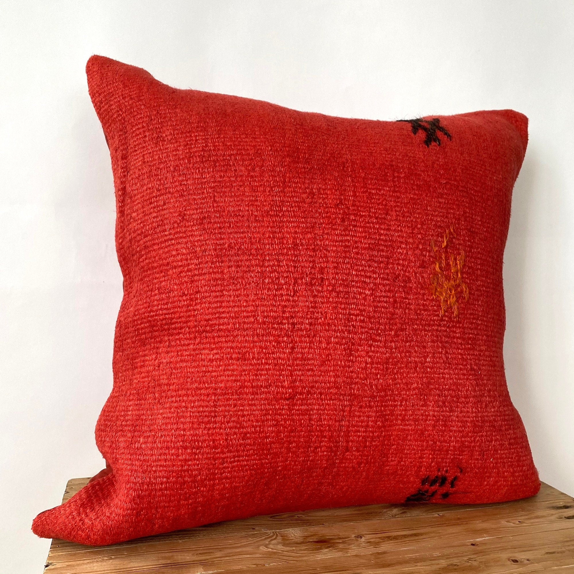 Honora - Red Hemp Pillow Cover