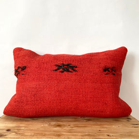 Halia - Red Hemp Pillow Cover