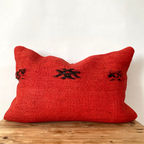 Halia - Red Hemp Pillow Cover