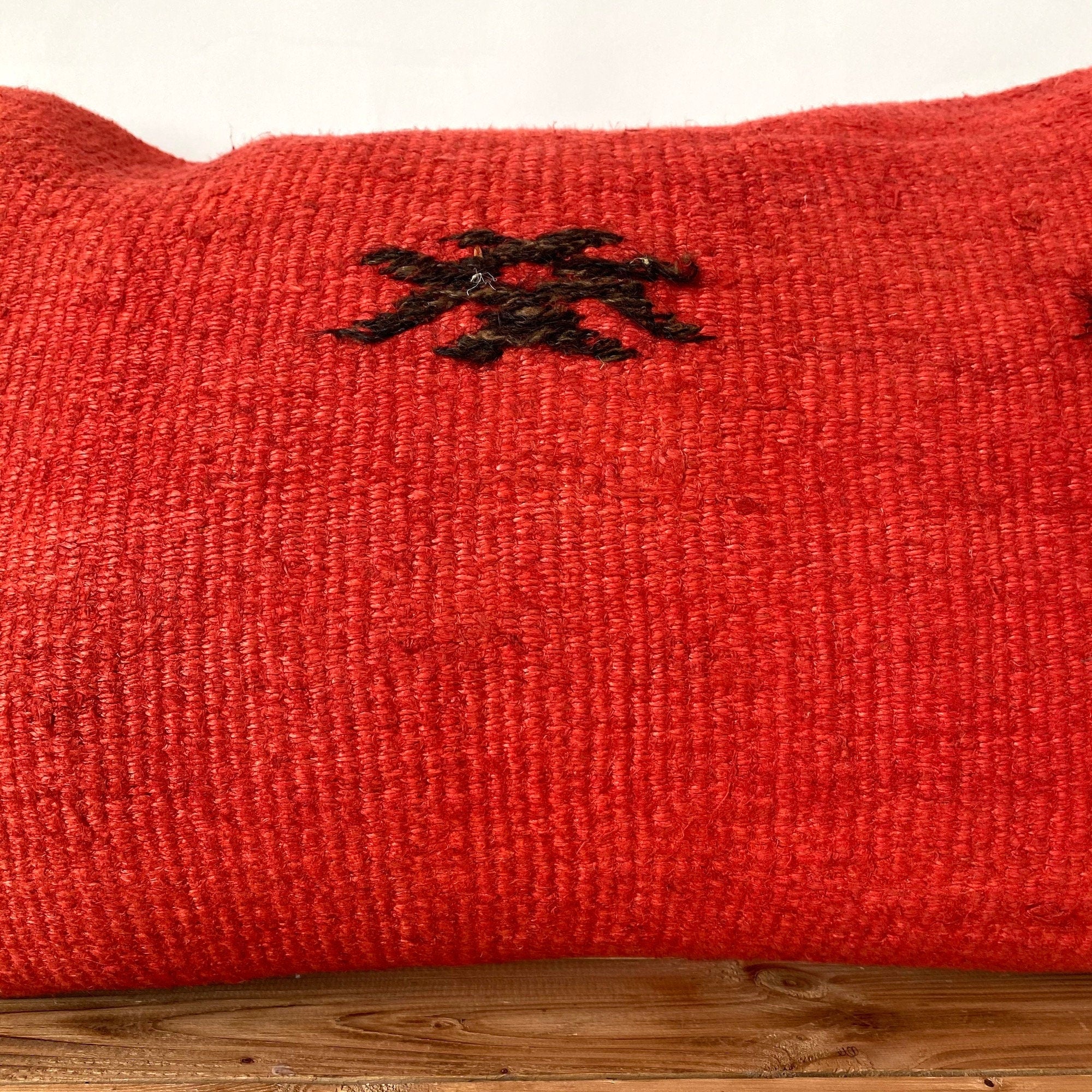 Halia - Red Hemp Pillow Cover