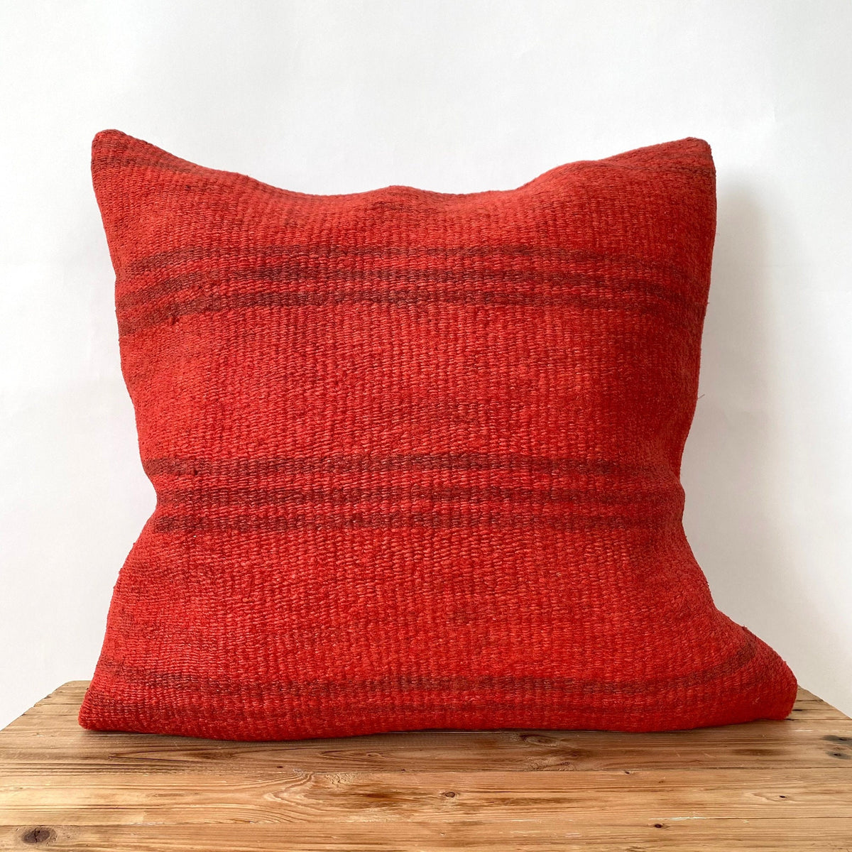 Havilah - Red Hemp Pillow Cover