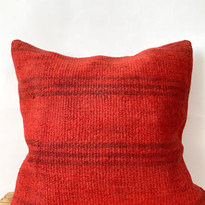 Havilah - Red Hemp Pillow Cover