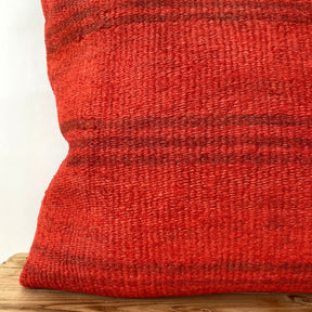 Havilah - Red Hemp Pillow Cover