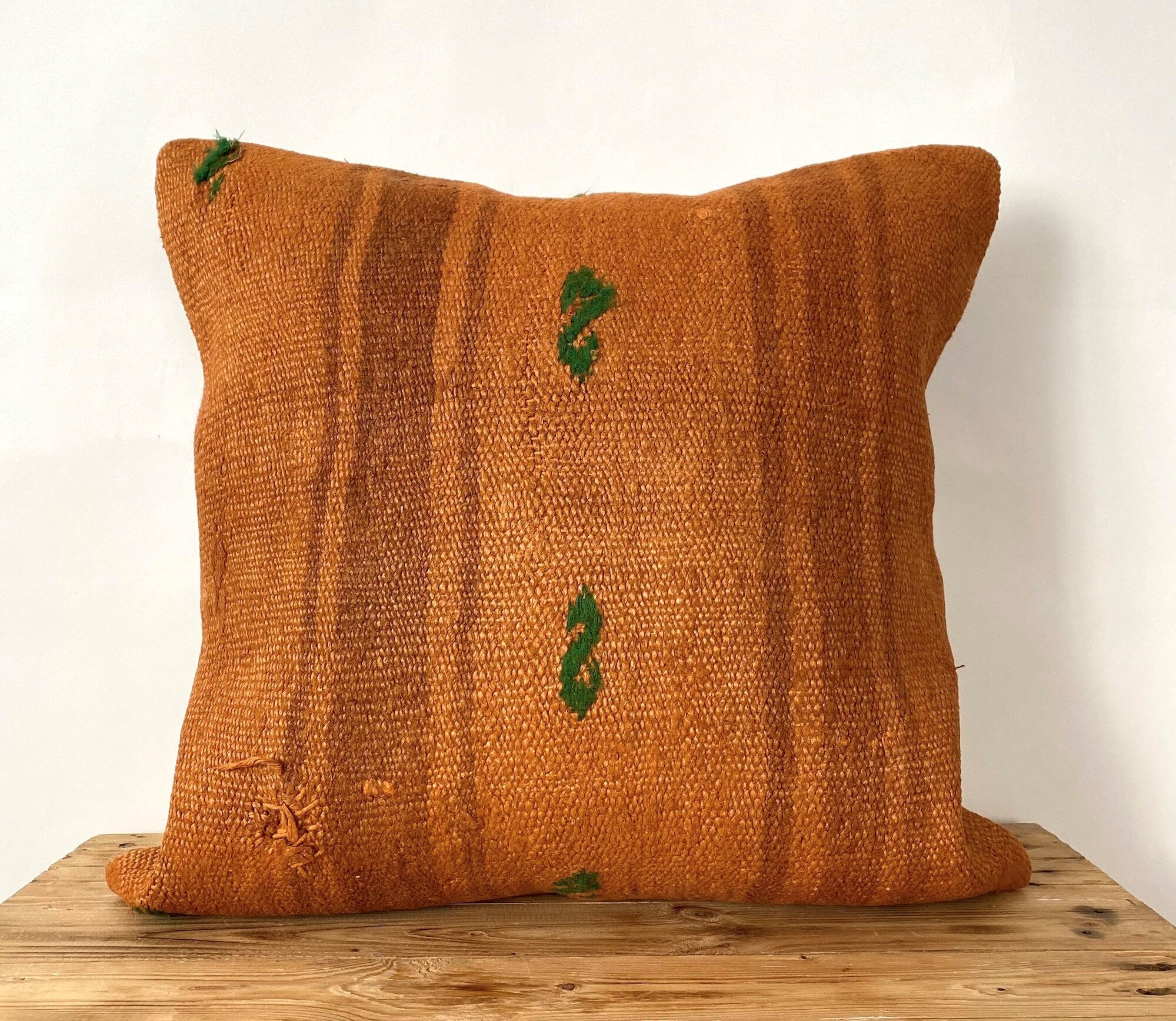 Yessenia - Orange Hemp Pillow Cover