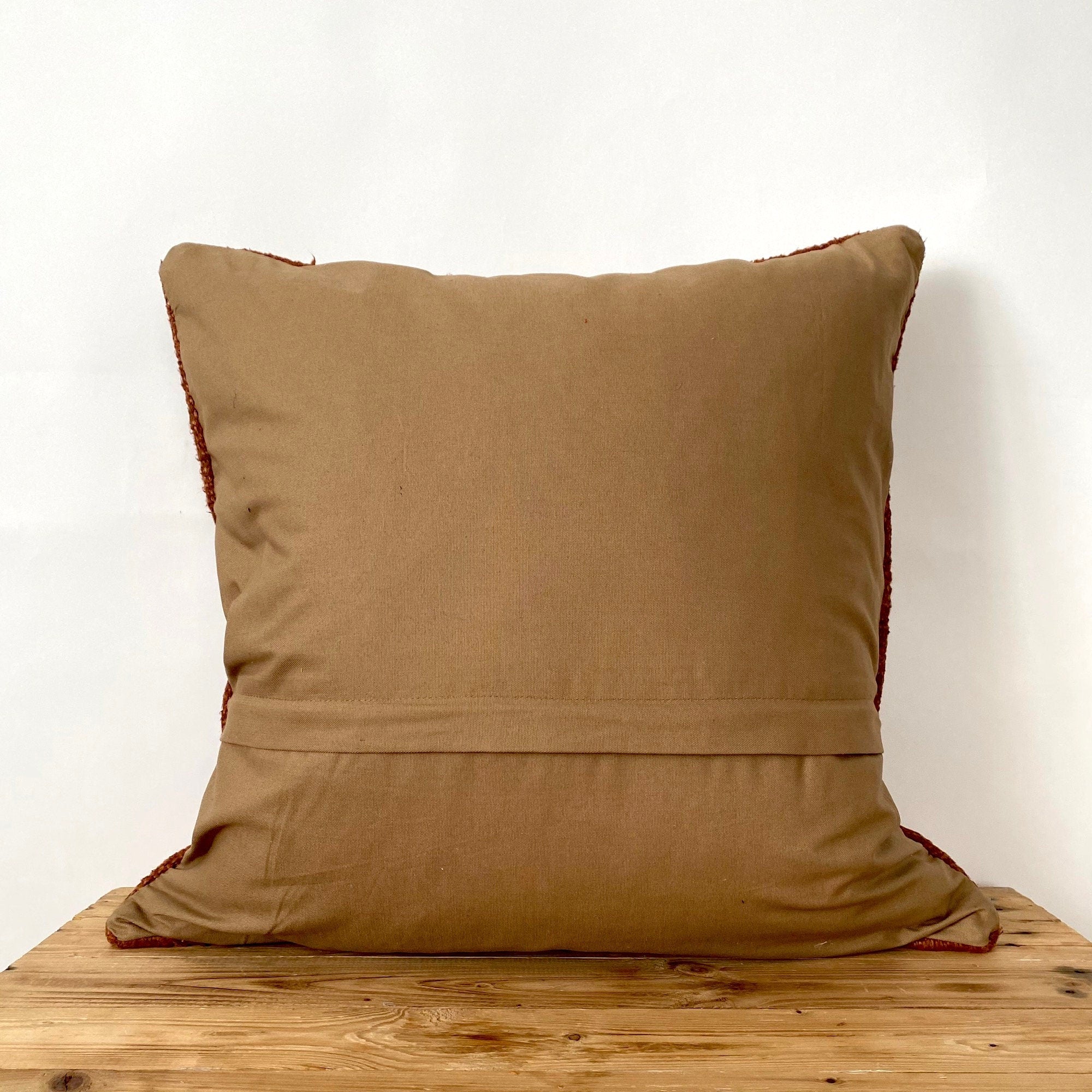 Yamira - Orange Hemp Pillow Cover