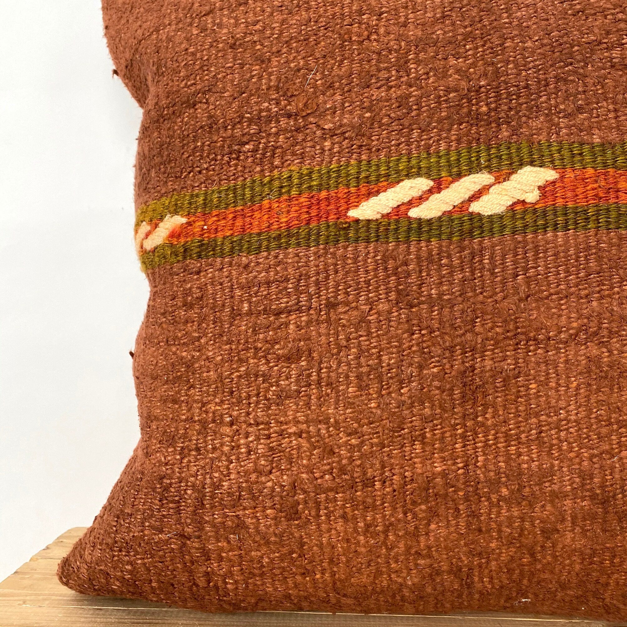 Yamira - Orange Hemp Pillow Cover