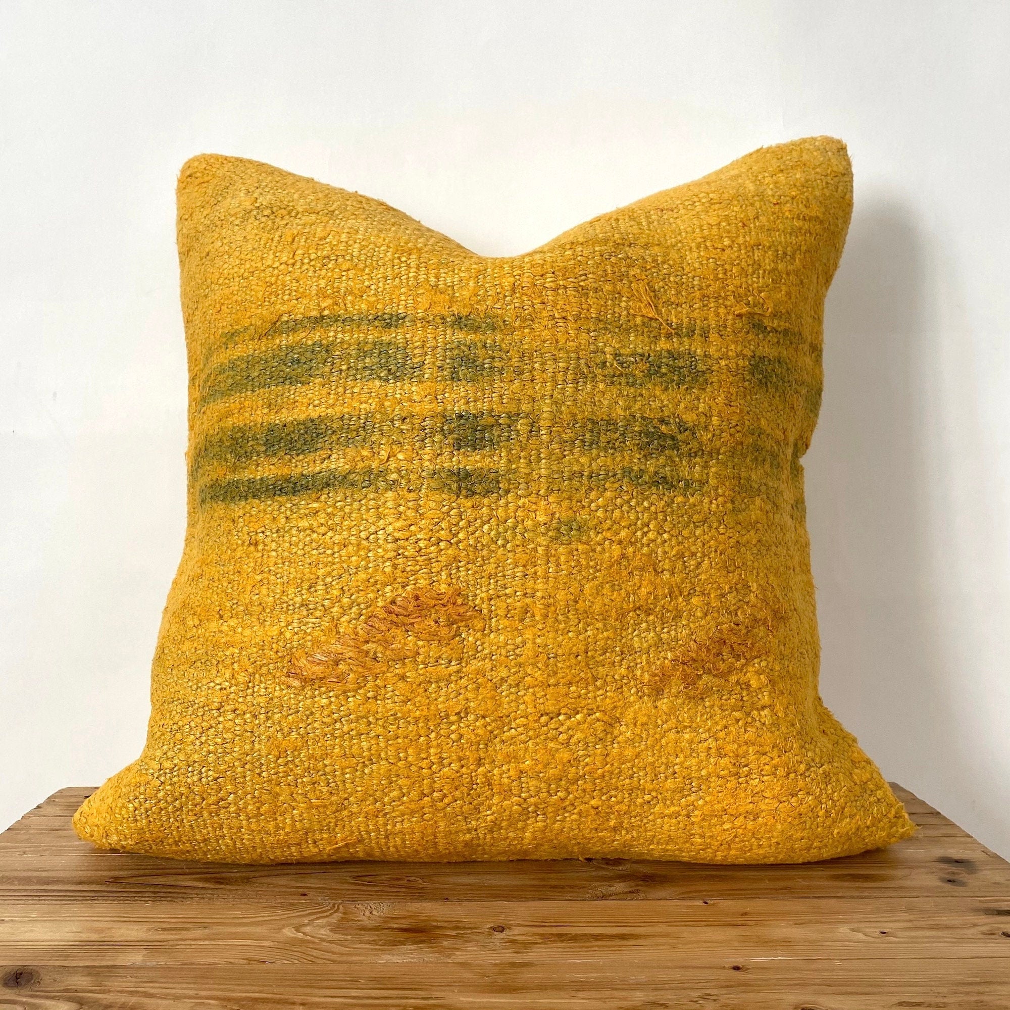 Ysella - Yellow Hemp Pillow Cover