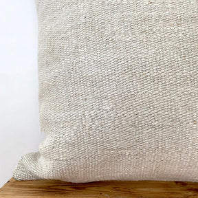 Clarette - White Hemp Pillow Cover