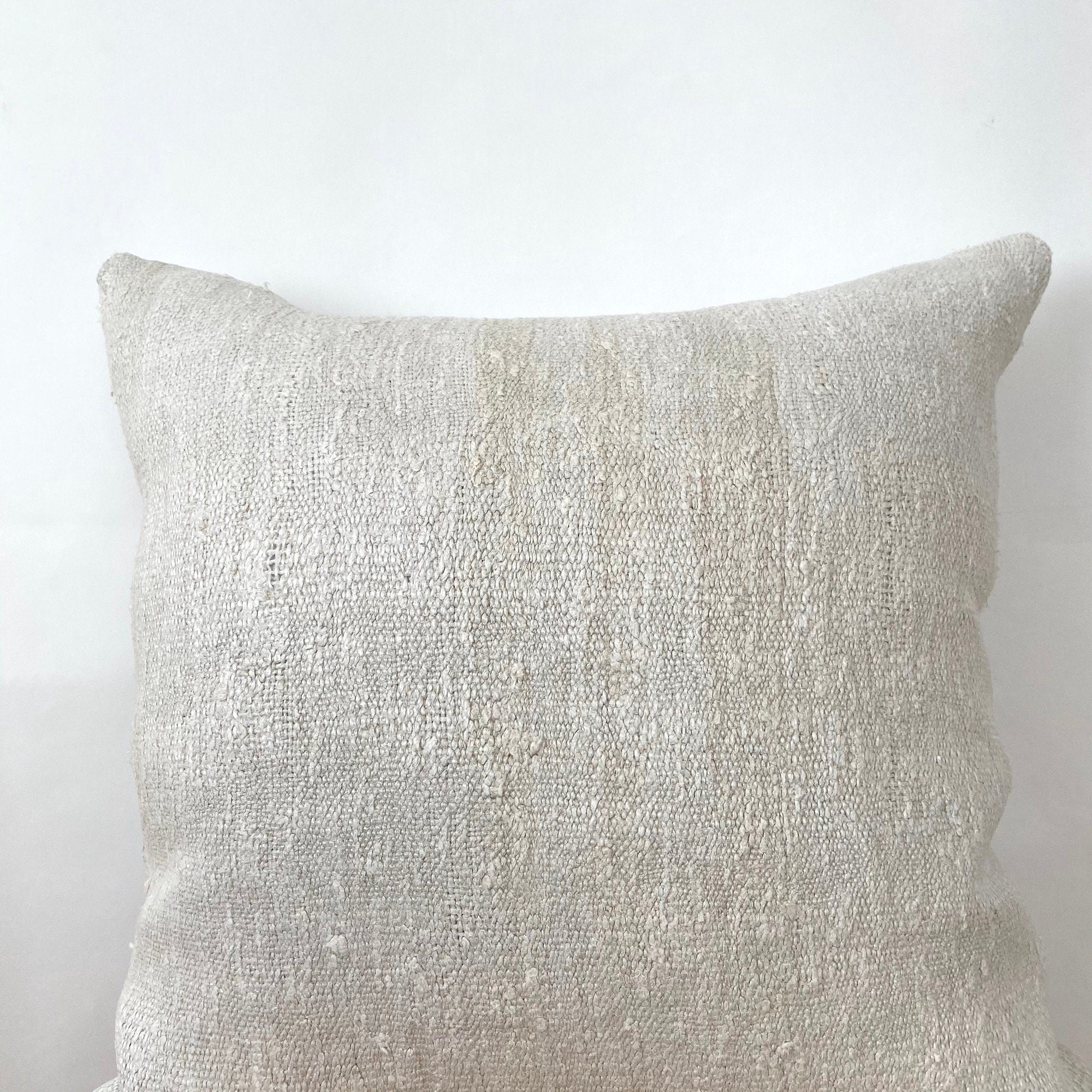 Cosima - White Hemp Pillow Cover