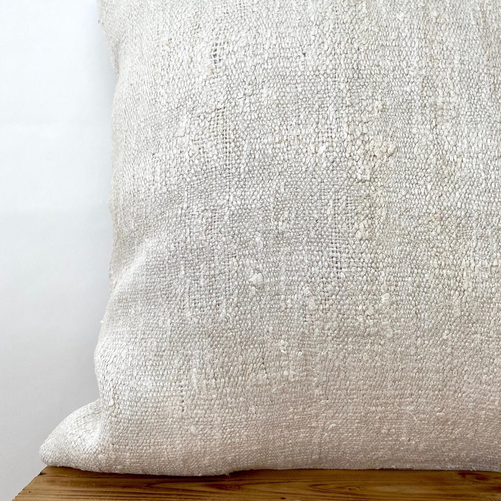 Cosima - White Hemp Pillow Cover