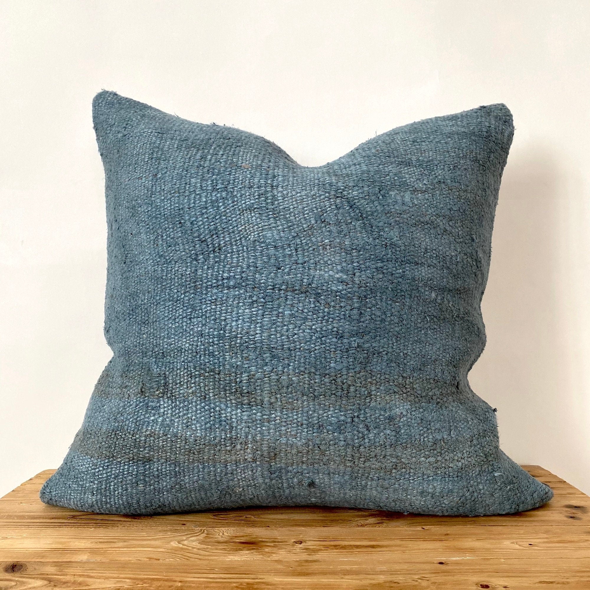 Cosette - Blue Hemp Pillow Cover