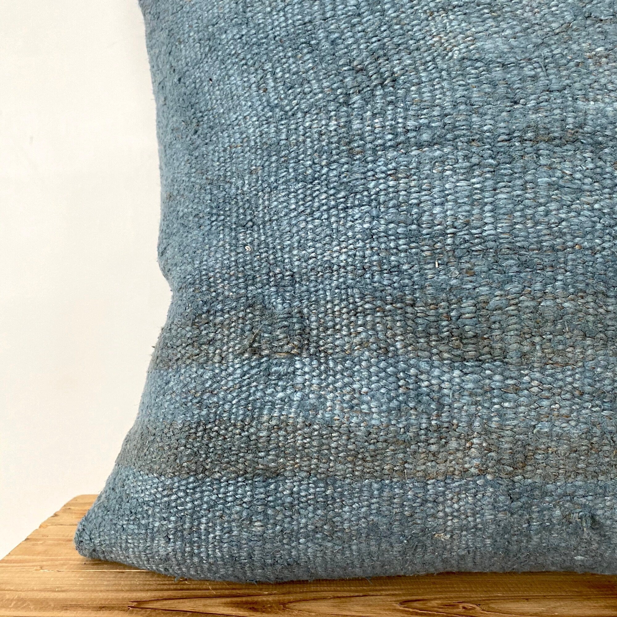 Cosette - Blue Hemp Pillow Cover