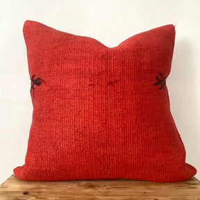 Yzabella - Red Hemp Pillow Cover