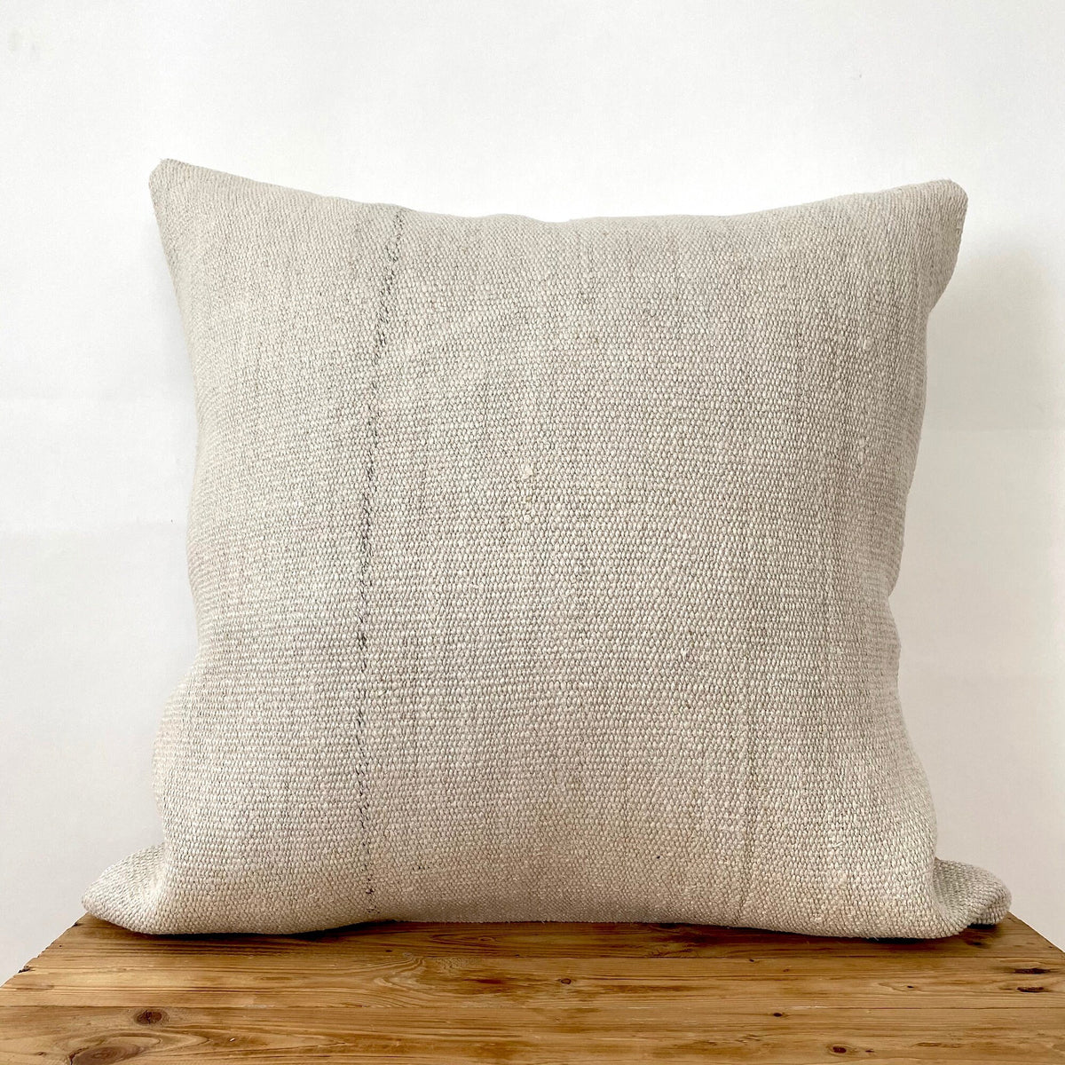 Clemence  - White Hemp Pillow Cover