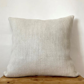 Tarina - White Hemp Pillow Cover