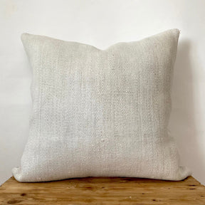 Tarina - White Hemp Pillow Cover