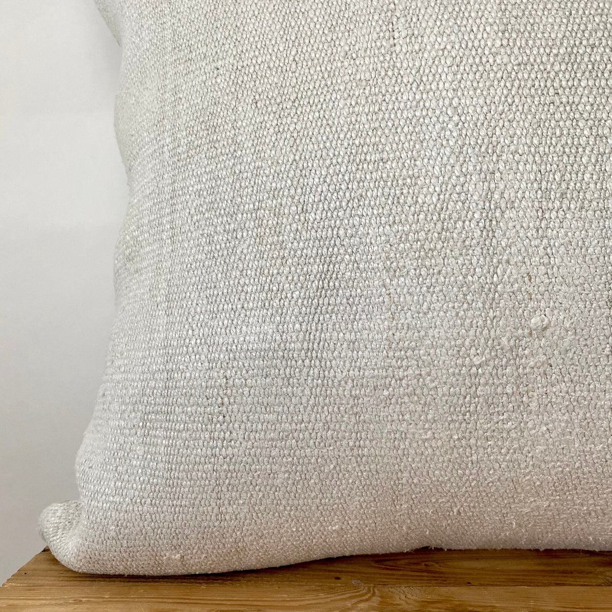 Tarina - White Hemp Pillow Cover