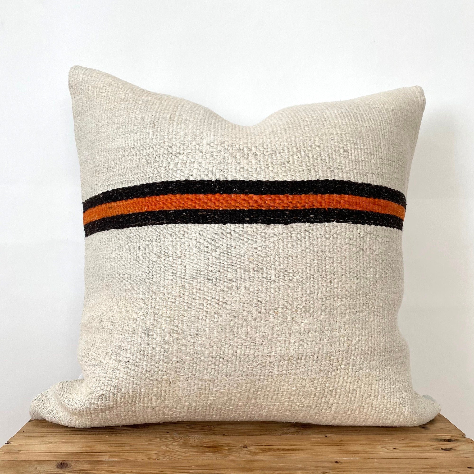 Charis - White Hemp Pillow Cover