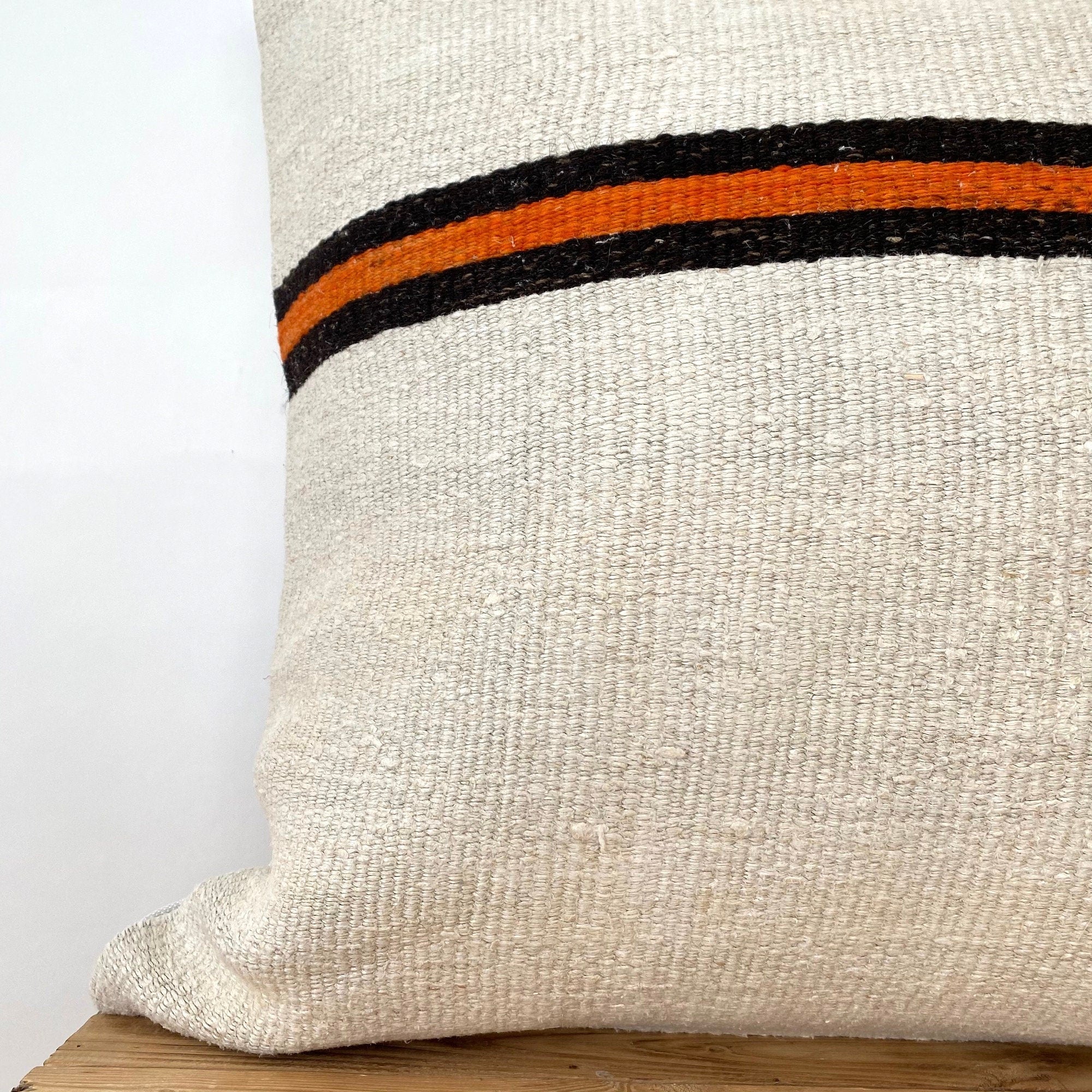 Charis - White Hemp Pillow Cover