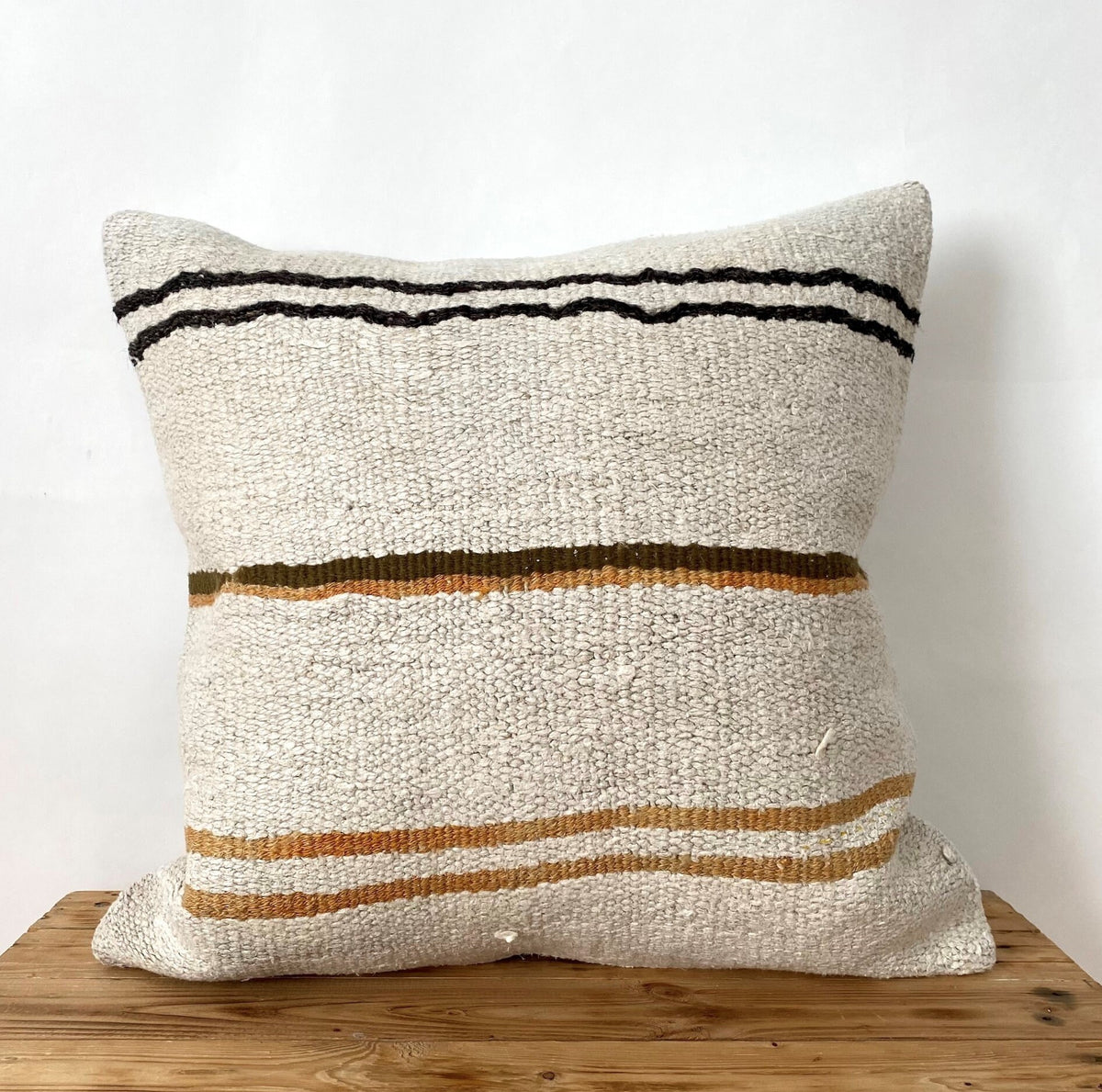 Tabina - White Hemp Pillow Cover