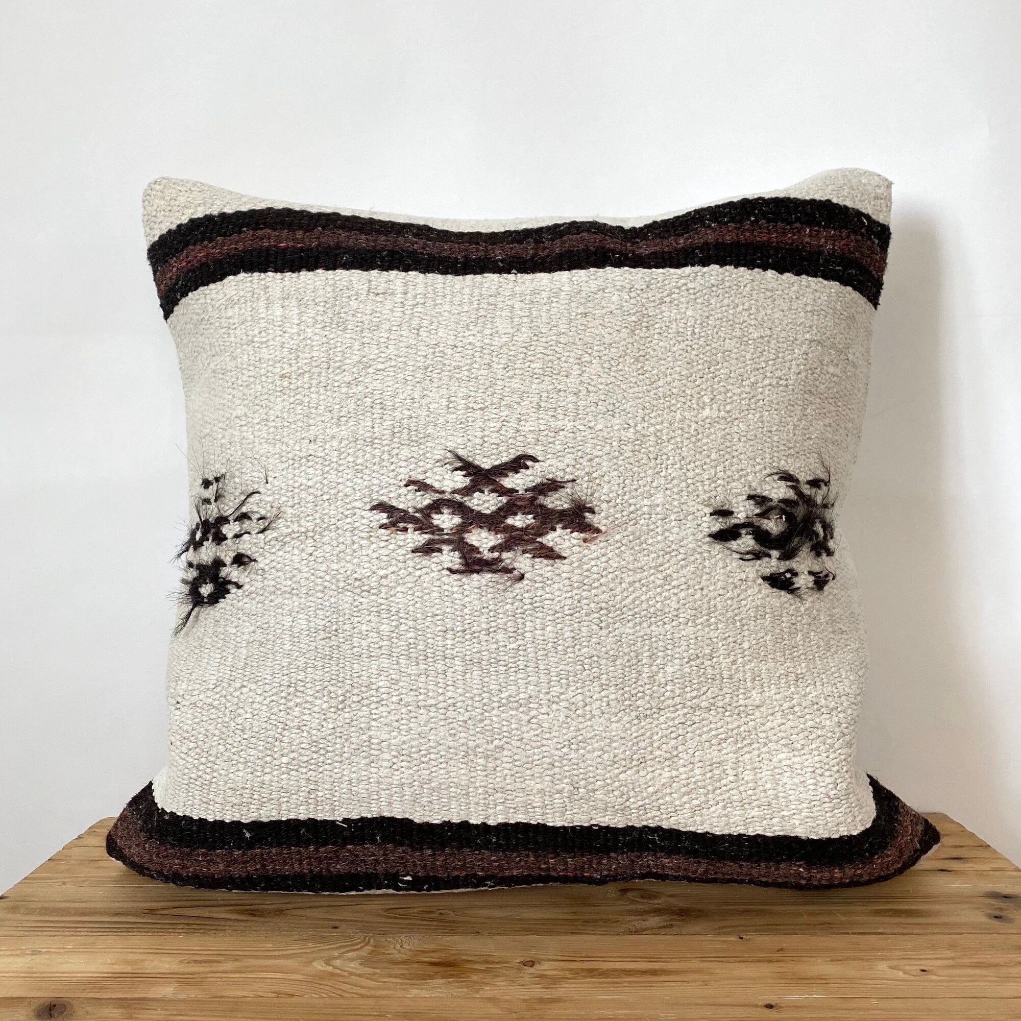 Tawny - White Hemp Pillow Cover